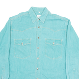 NEW FAST Mens Plain Shirt Green Long Sleeve M