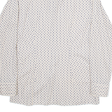 MALDE Womens Shirt Beige Geometric Long Sleeve M