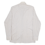 MALDE Womens Shirt Beige Geometric Long Sleeve M