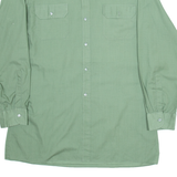 TERLENKA Mens Plain Shirt Green Long Sleeve L