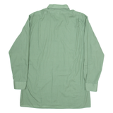 TERLENKA Mens Plain Shirt Green Long Sleeve L