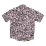 Mens Shirt White Crazy Pattern M