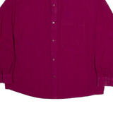 EL TUCAN Mens Plain Shirt Maroon Long Sleeve L