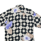 Mens Shirt Black Viscose Floral M