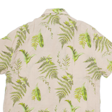 GUESS Slim Fit Mens Hawaiian Shirt Brown Floral L