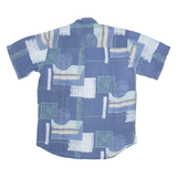 HOHL CHRISTIAN Mens Shirt Blue Silk Crazy Pattern S