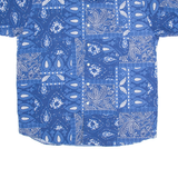GARRY Mens Shirt Blue Floral XL