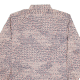 METZGER Mens Shirt Brown Crazy Pattern Long Sleeve M