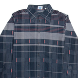 BARBADOS Mens Shirt Black Check Long Sleeve M
