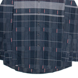 BARBADOS Mens Shirt Black Check Long Sleeve M