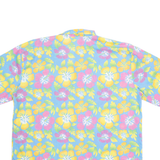 Mens Hawaiian Shirt Blue Floral 2XL