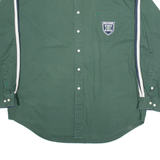 TOMMY HILFIGER Mens Plain Shirt Green Long Sleeve XL