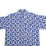 Mens Shirt Blue Crazy Pattern M