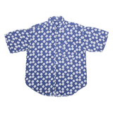 Mens Shirt Blue Crazy Pattern M