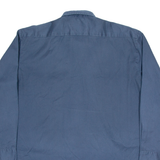 DICKIES Workwear Mens Plain Shirt Blue Long Sleeve L
