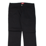 DICKIES Mens Trousers Black Regular Straight W34 L31