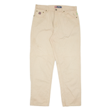 CHAPS Mens Trousers Beige Regular Straight W36 L32