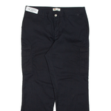 DICKIES Cargo Womens Trousers Blue Regular Straight W34 L30