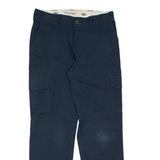 DICKIES Cargo Mens Trousers Blue Regular Straight W32 L32