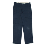 DICKIES Cargo Mens Trousers Blue Regular Straight W32 L32