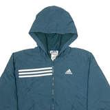ADIDAS Mens Jacket Blue Nylon Hooded M