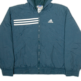ADIDAS Mens Jacket Blue Nylon Hooded M