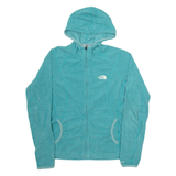 THE NORTH FACE Womens Fleece Jacket Green Hooded M