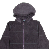 PATAGONIA Womens Fleece Jacket Purple Hooded M