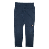 DICKIES Mens Trousers Blue Slim Straight W32 L32