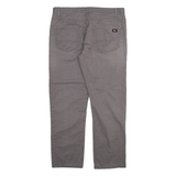 DICKIES Mens Trousers Grey Slim Tapered W34 L30