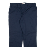 DICKIES Womens Trousers Blue Regular Straight W36 L32