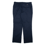 DICKIES Womens Trousers Blue Regular Straight W36 L32