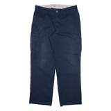 DICKIES Cargo Mens Trousers Blue Relaxed Straight W36 L32