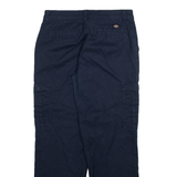 DICKIES Cargo Womens Trousers Blue Regular Straight W27 L27