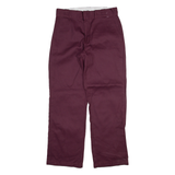 DICKIES 874 Workwear Mens Trousers Maroon Regular Straight W30 L30