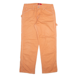 DICKIES Carpenter Womens Trousers Orange Relaxed Straight W34 L31