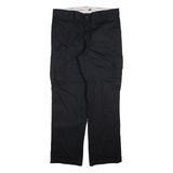 DICKIES Cargo Mens Trousers Black Regular Straight W38 L32