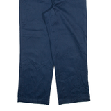 DICKIES Mens Trousers Blue Regular Straight W34 L28