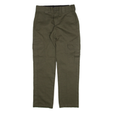 DICKIES Cargo Mens Trousers Green Slim Straight W29 L30