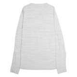 HILFIGER DENIM Mens Jumper Grey Crew Neck Tight Knit L