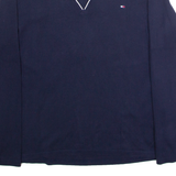 TOMMY HILFIGER Womens Jumper Blue Collared Tight Knit XL