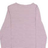 LEVI'S Womens Patterned Cardigan Maroon Striped V-Neck Tight Knit S