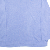 ESPRIT Womens Jumper Blue V-Neck Tight Knit 3/4 Sleeve M