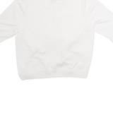 DKNY Womens Cardigan White Crew Neck Tight Knit Short Sleeve Viscose S