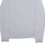 TOMMY HILFIGER Womens Jumper Grey Crew Neck Tight Knit M