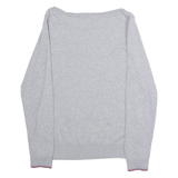TOMMY HILFIGER Womens Jumper Grey Crew Neck Tight Knit M