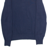 BEN SHERMAN Mens Jumper Blue Crew Neck Waffle Knit M