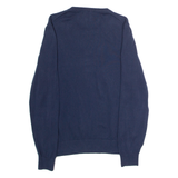 BEN SHERMAN Mens Jumper Blue Crew Neck Waffle Knit M