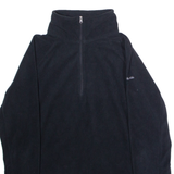 COLUMBIA Womens Fleece Black 1/4 Zip M