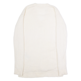 LEVI'S Womens Jumper Cream V-Neck Tight Knit Wool S